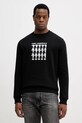 Karl Lagerfeld bluza bawełniana nadruk czarny 554917.705402
