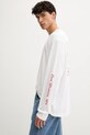 Levi's longsleeve din bumbac alb A6145.0086