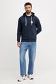 Pepe Jeans pamut melegítőfelső PM5800042 sötétkék AW25