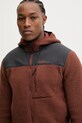 Jack Wolfskin bluza sportowa KAMMWEG PILE brązowy 1711271
