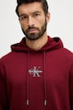Хлопковая кофта Calvin Klein Jeans бордо LV04RD243G