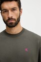 Odjeća Pamučna dukserica Calvin Klein Jeans LV04RC296G zelena