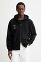 Кофта Desigual MIXED DISNEY з капюшоном чорний 25WMSK15