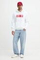 Pamučna dukserica Calvin Klein Jeans LV04RD259G bijela AW25
