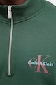 Βαμβακερή μπλούζα Calvin Klein Jeans LV04RD244G πράσινο