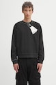 Bavlněná mikina MM6 Maison Margiela bez kapuce černá SH2GU0023.M25024.101