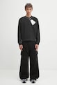 MM6 Maison Margiela felpa in cotone SH2GU0023.M25024.101 nero