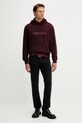 Βαμβακερή μπλούζα Calvin Klein LV14LD231G μπορντό AW25