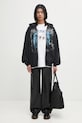 Bavlněná mikina VETEMENTS Cof Butterfly Oversized Zip-Up UCF76ZU800B černá