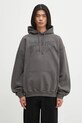 Mikina VETEMENTS Cof Dripping Logo Oversized potisk šedá UCF76HD400M