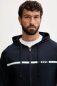 BOSS felpa in cotone blu navy 50550571