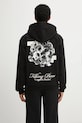 Памучен суичър Filling Pieces Zip Hoodie Bouquet надпис черен 422533501122