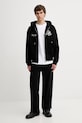 Filling Pieces bluza bawełniana Zip Hoodie Bouquet 422533501122 czarny AW25