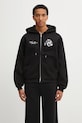 Дрехи Памучен суичър Filling Pieces Zip Hoodie Bouquet 422533501122 черен