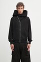 Pamučna dukserica Rick Owens DRKSHDW Mountain bez uzorka crna DU02E7286.RIG