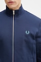 Fred Perry bluza rozpinana bawełniana męska granatowy J1327