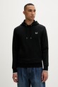Fred Perry bluza z kapturem damska bawełniana bawełna czarny M2643