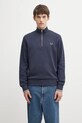 Хлопковая кофта Fred Perry гладкий тёмно-синий M3574