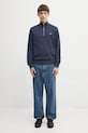 Fred Perry felpa in cotone M3574 blu navy