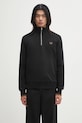 Fred Perry bluza bawełniana gładkie czarny M3574