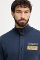 Хлопковая кофта Aeronautica Militare тёмно-синий FE2072UF00669
