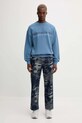Хлопковая кофта Hugo Blue 50549148 голубой AW25
