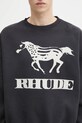 RHUDE bluza bawełniana Dinero czarny RHFW25ST04012