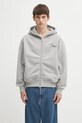 RHUDE bluza Classique side zip z kapturem szary RHFW25ST04829