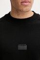 Βαμβακερή μπλούζα HUGO 50546672 μαύρο