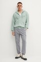 HUGO bluza bawełniana 50546874 zielony AW25