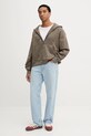 HUGO bluza bawełniana 50549136 brązowy AW25