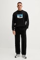 Бавовняна кофта HUGO 50549165 чорний AW25