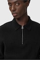 AllSaints sweter z dodatkiem alpaki JAKOB M007KD czarny AW25