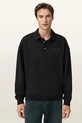 Βαμβακερή μπλούζα AllSaints XANDER μαύρο M020NC