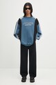 Βαμβακερή μπλούζα Martine Rose Panelled 673JS01529D μπλε