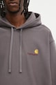 Carhartt WIP hooded sweatshirt American Script Sweat gray I028279.33CXX