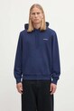 Carhartt WIP bluza bawełniana Hooded Script Embroidery Sweat z kapturem niebieski I035392.3CCXX