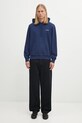 Carhartt WIP bluza bawełniana Hooded Script Embroidery Sweat I035392.3CCXX niebieski