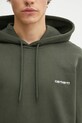 Бавовняна кофта Carhartt WIP Hooded Script Embroidery Sweat зелений I035392.3CDXX