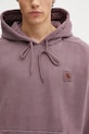 Βαμβακερή μπλούζα Carhartt WIP Hooded Vista Sweat μωβ I029523.33IGD