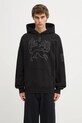 Памучен суичър Carhartt WIP Hooded Hackwork Sweat щампа черен I035641.2JQXX