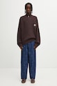 Carhartt WIP maglione con lana Detroit Half Zip Sweater I035398.33HXX marrone