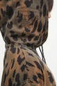 Bombažen pulover Aries Leopard Hoodie rjava AR2003404