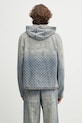 Odzież Daily Paper bluza jeansowa Destroyed Denim Hoodie 2521025 niebieski