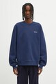 Carhartt WIP bluza bawełniana Script Embroidery gładkie granatowy I034496.3CCXX