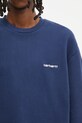 Carhartt WIP bluza bawełniana Script Embroidery granatowy I034496.3CCXX
