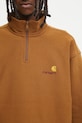 Carhartt WIP bluza Half Zip American Script brązowy I027014.HZXX