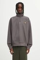 Carhartt WIP bluza Half Zip American Script pozostałe szary I027014.33CXX