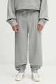 Carhartt WIP spodnie dresowe American Script Jogging dzianina szary I027042.V6XX