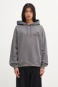 Y-3 bluza bawełniana M MERCH HODDIE nadruk szary KB2605